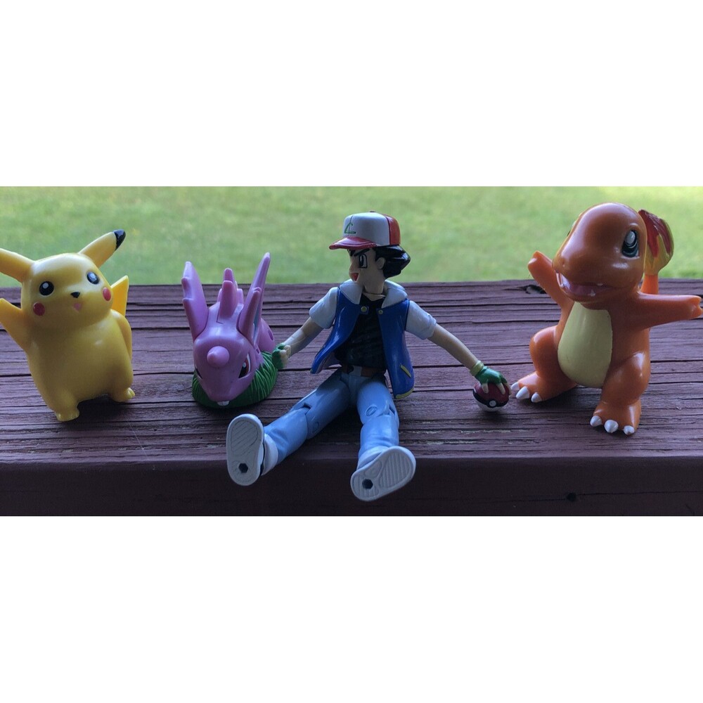 Lot of Pokémon Figures Including Tomy, Charmander, Picachu, Nidoran